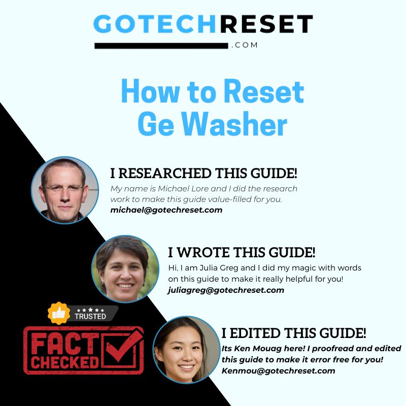 How to reset Ge washer